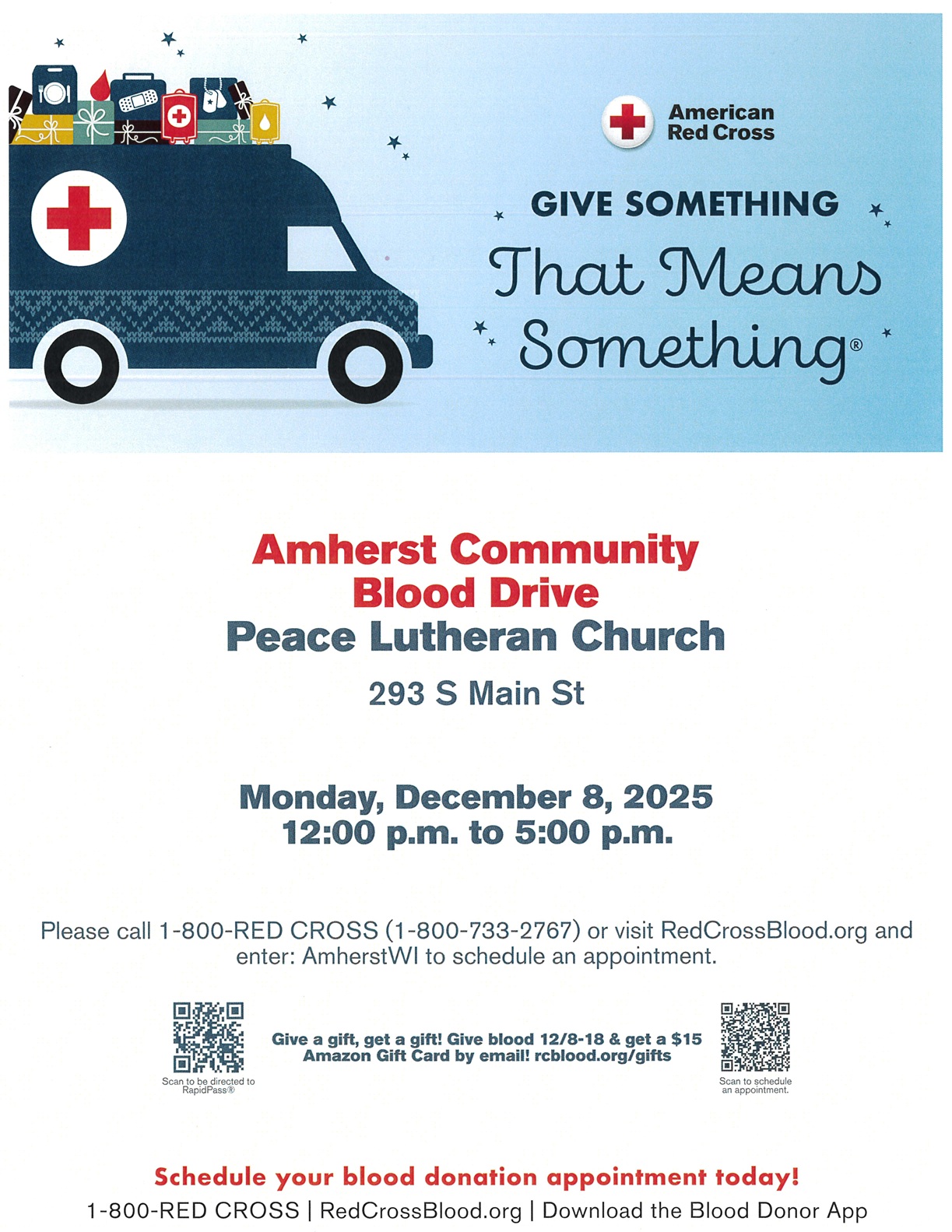 Blood Drive Dec 8 2025