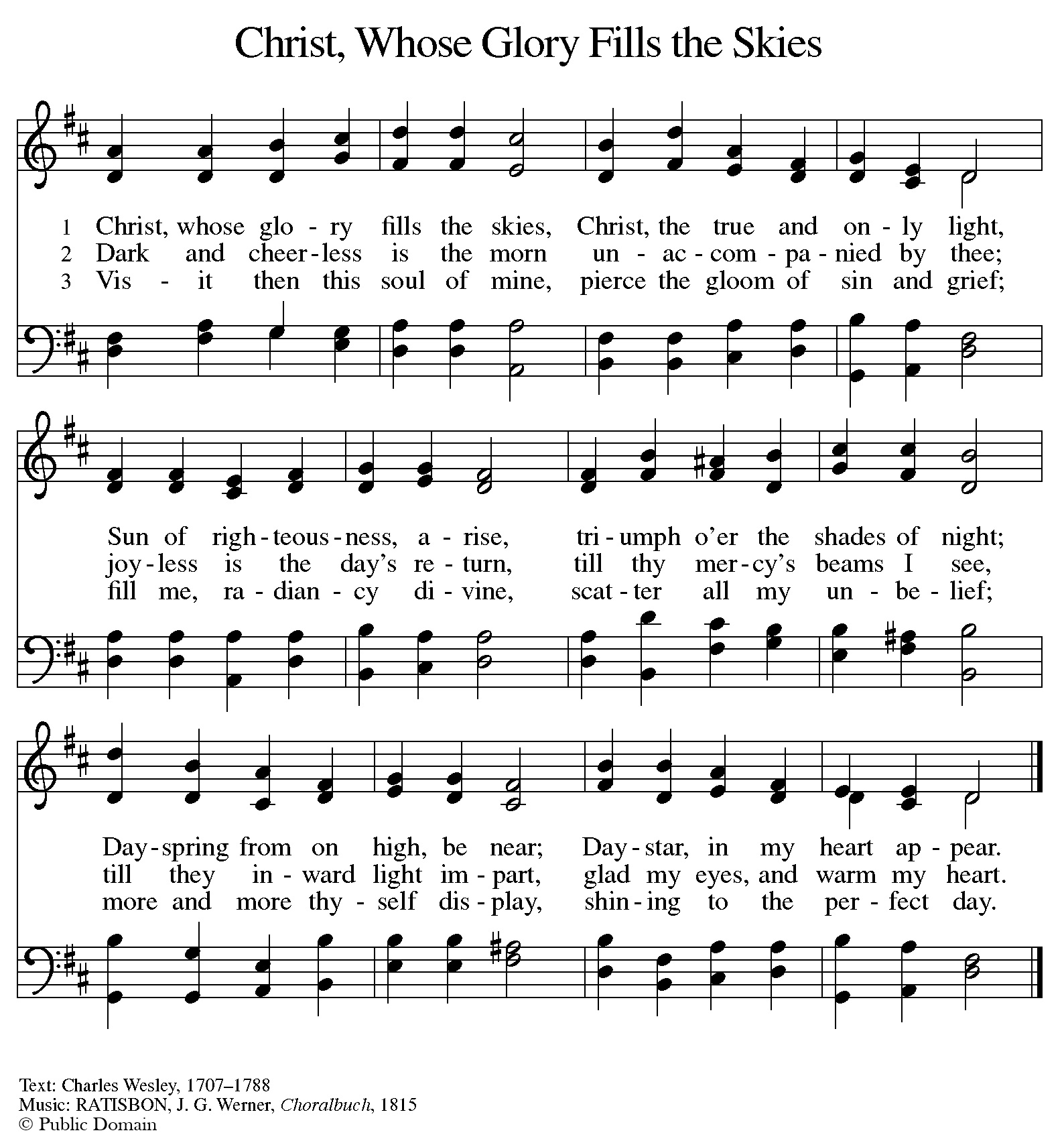 Christ, Whose Glory Fills the Skies