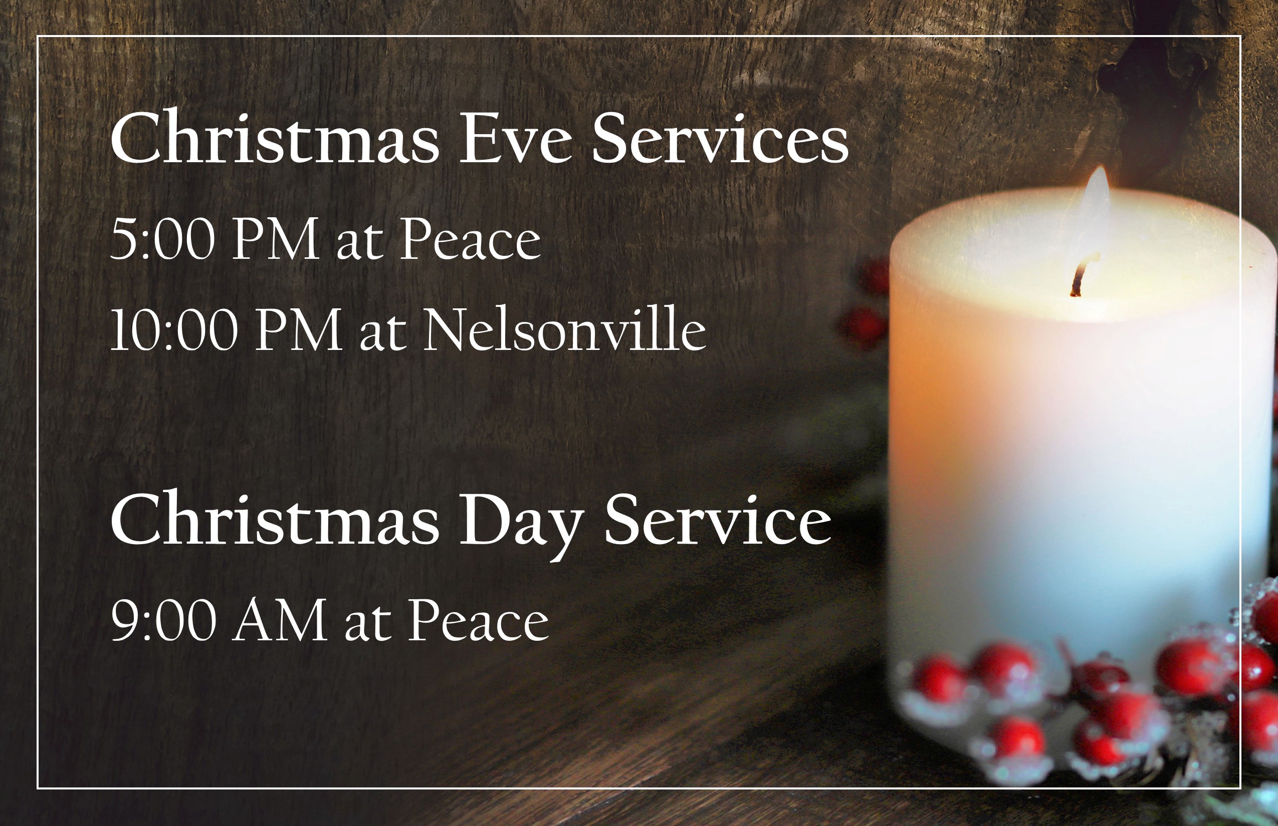 Christmas Service Sign