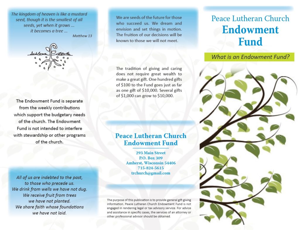 Peace Endowment Brochure 1