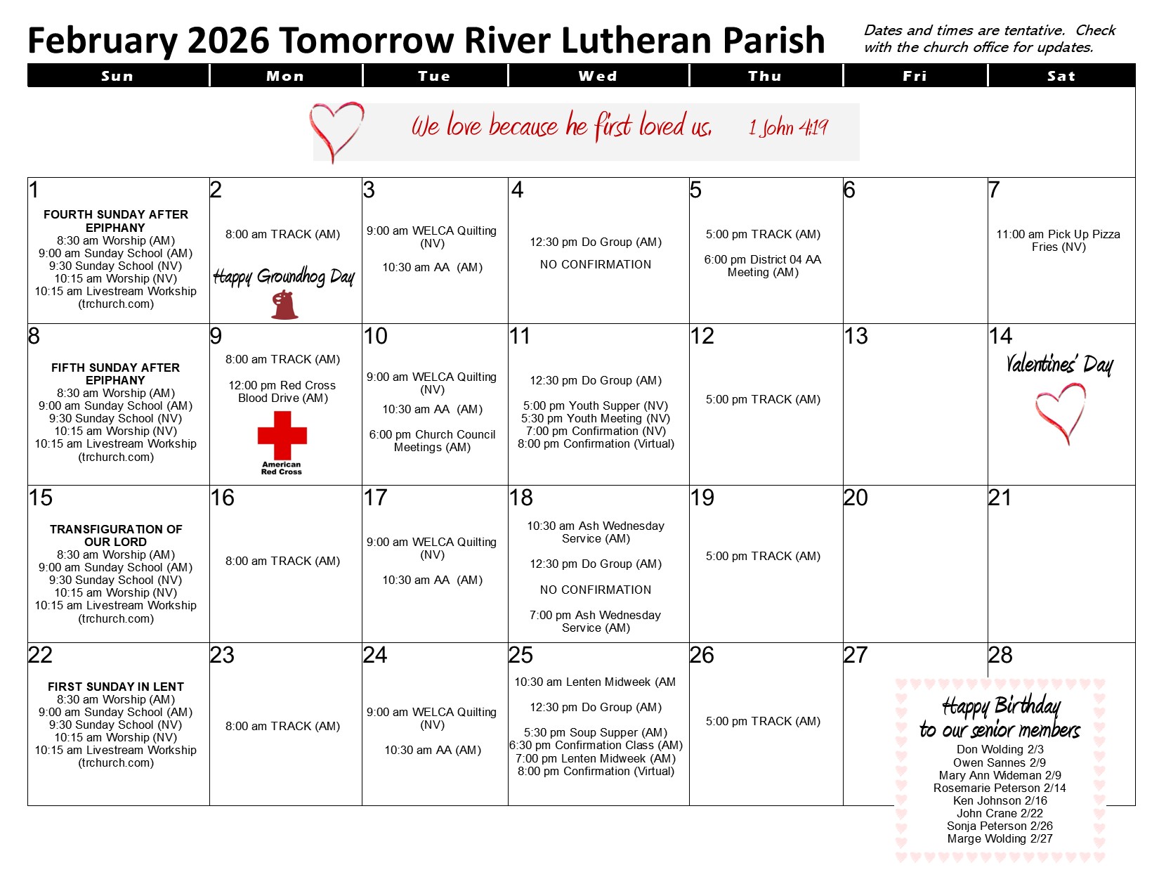 February 2026 Calendar 01 29