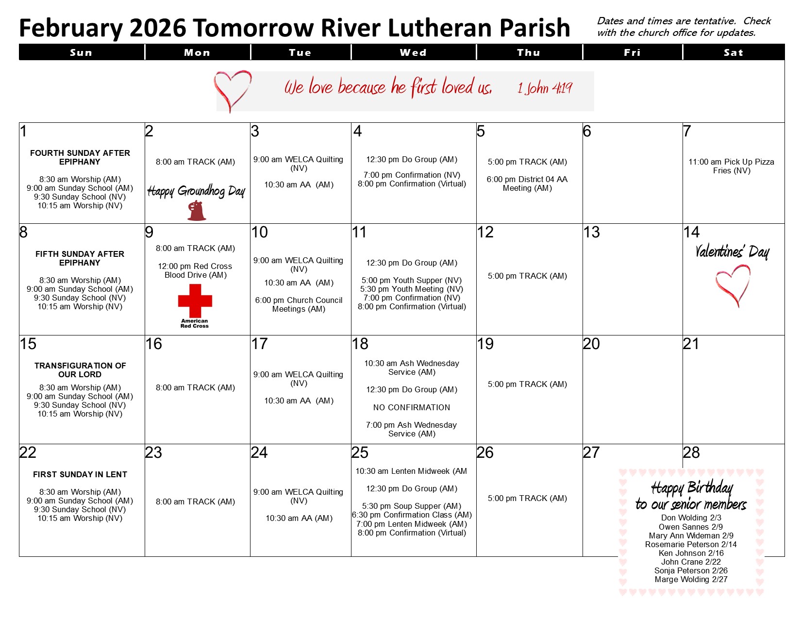 February 2026 Calendar