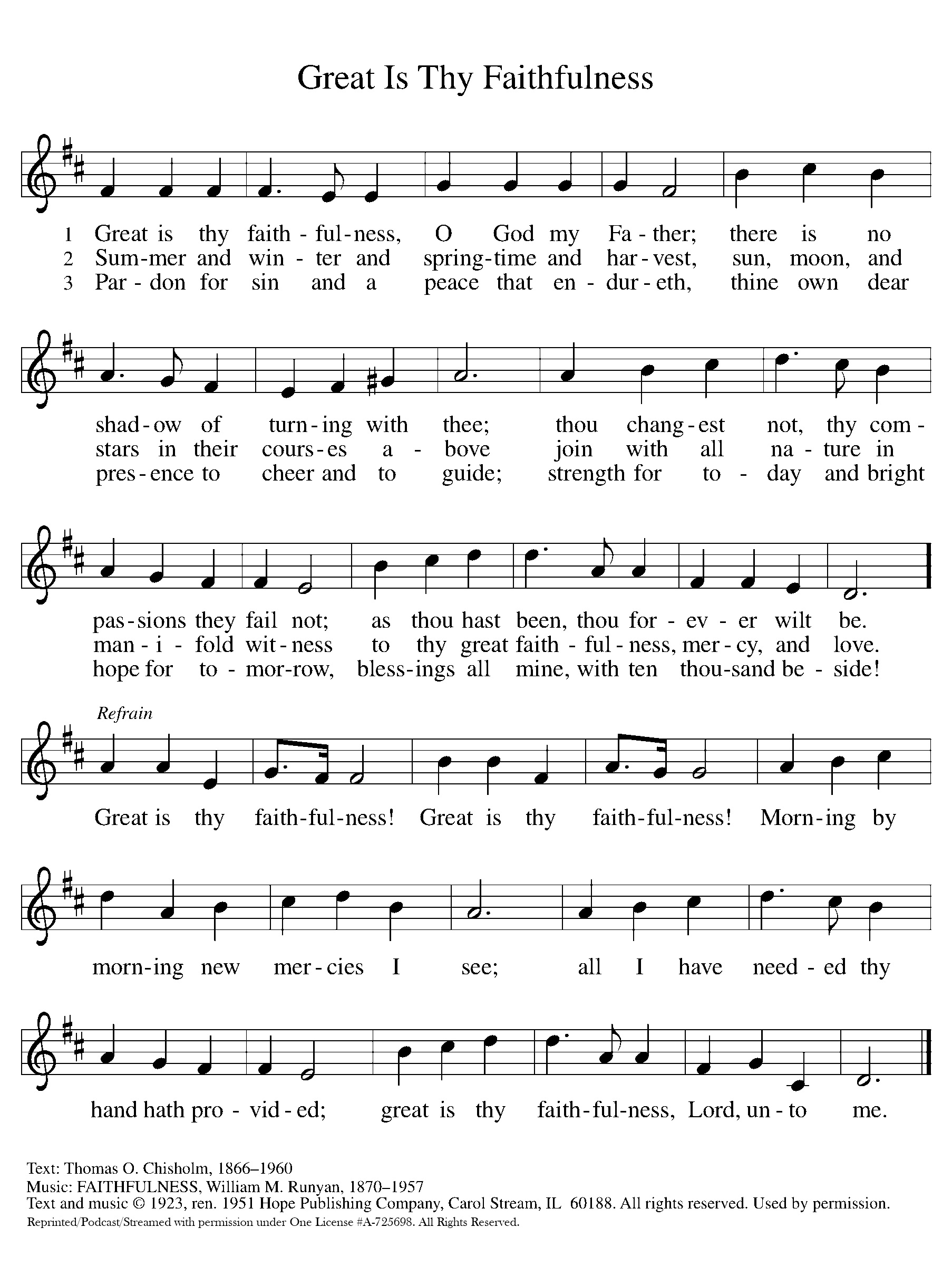 Great is Thy Faithfulness