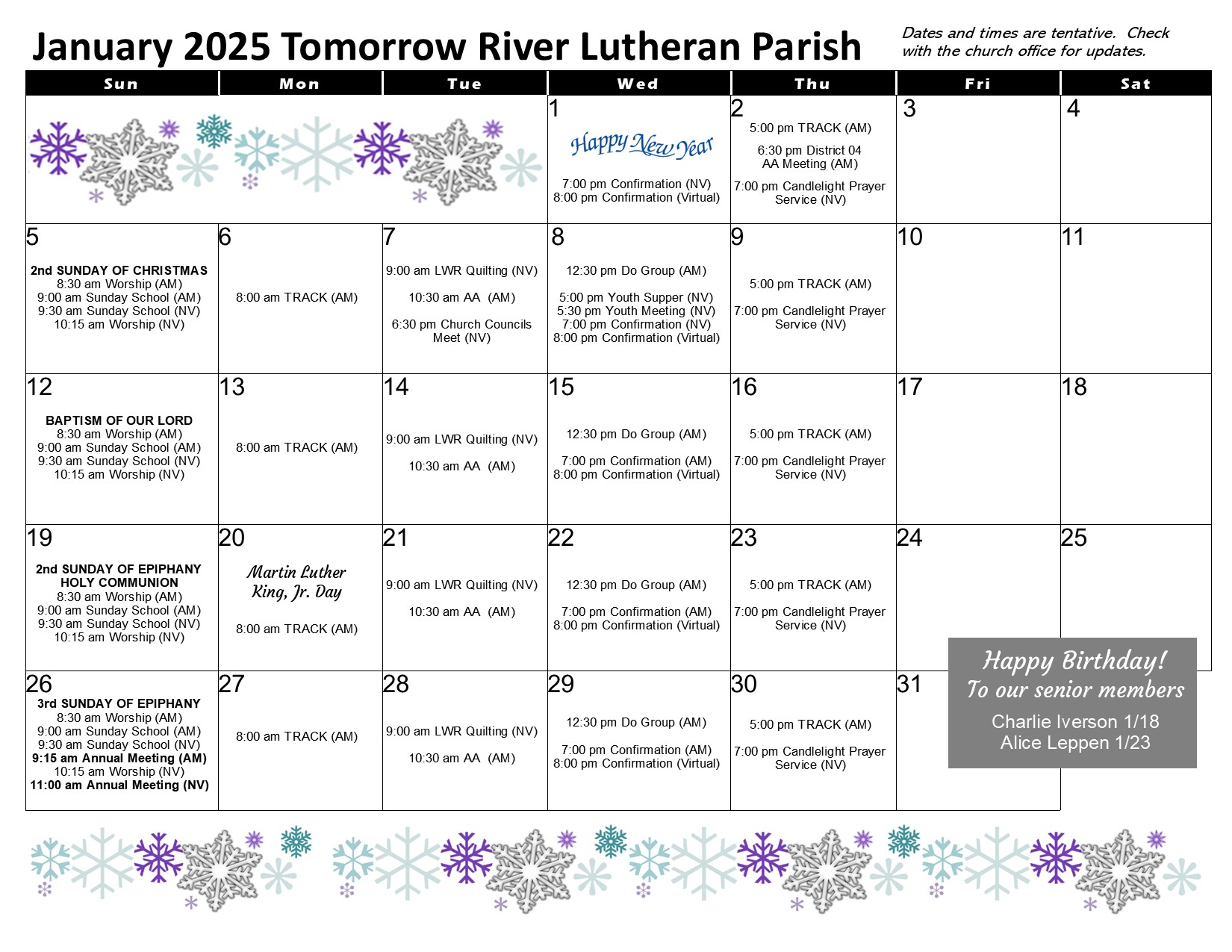 January 2025 Calendar 03