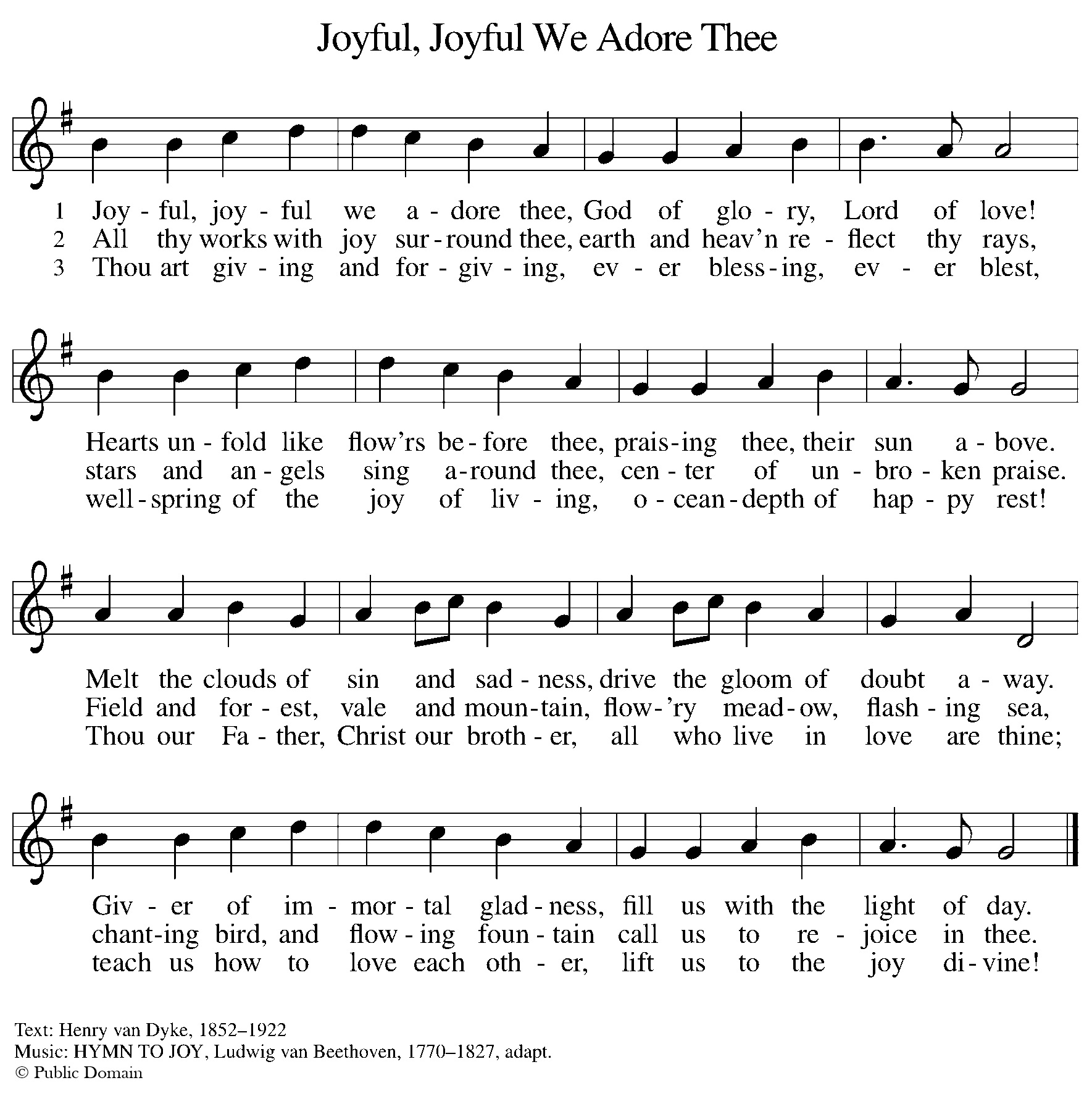 Joyful, Joyful We Adore Thee
