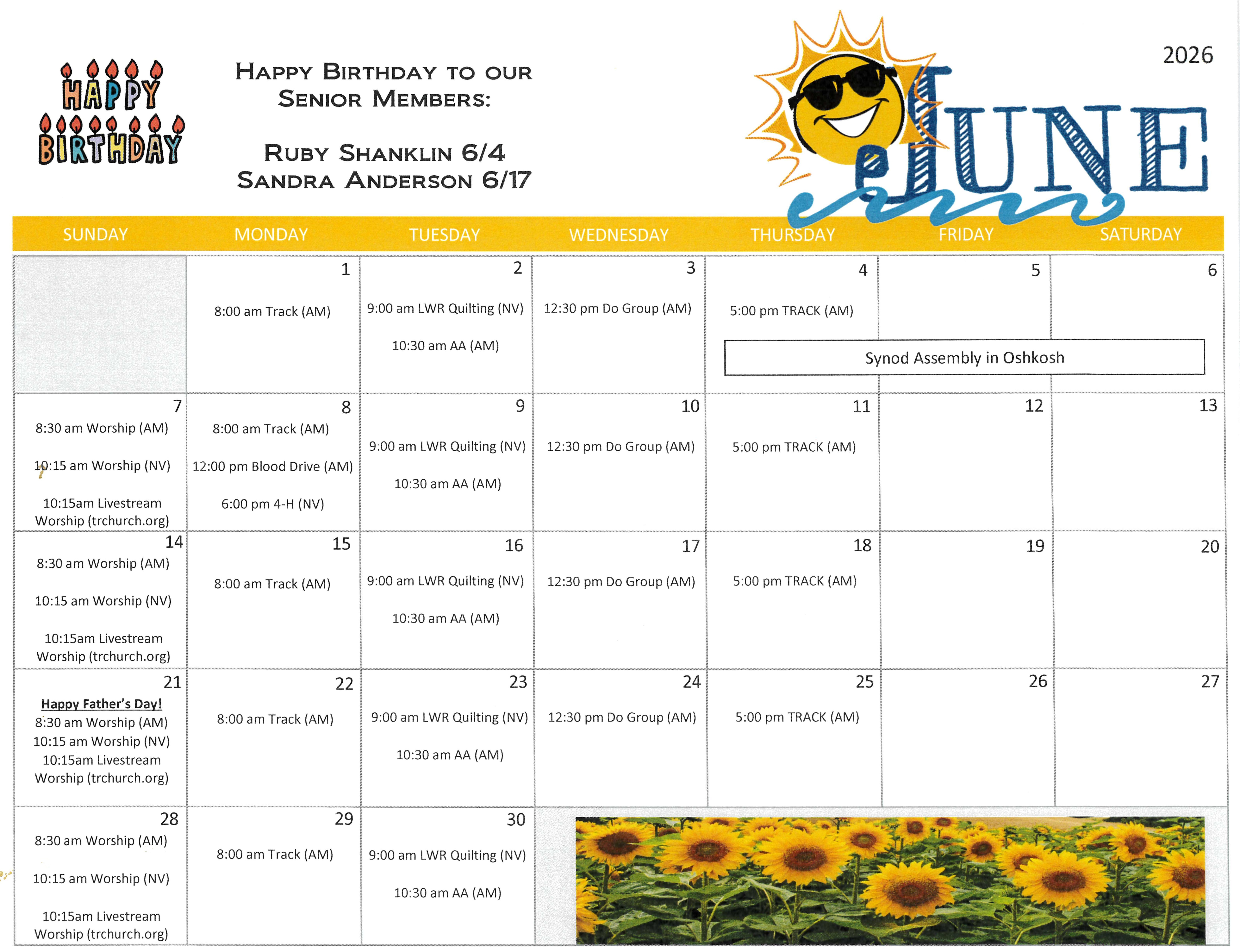 June 2026 Calendar