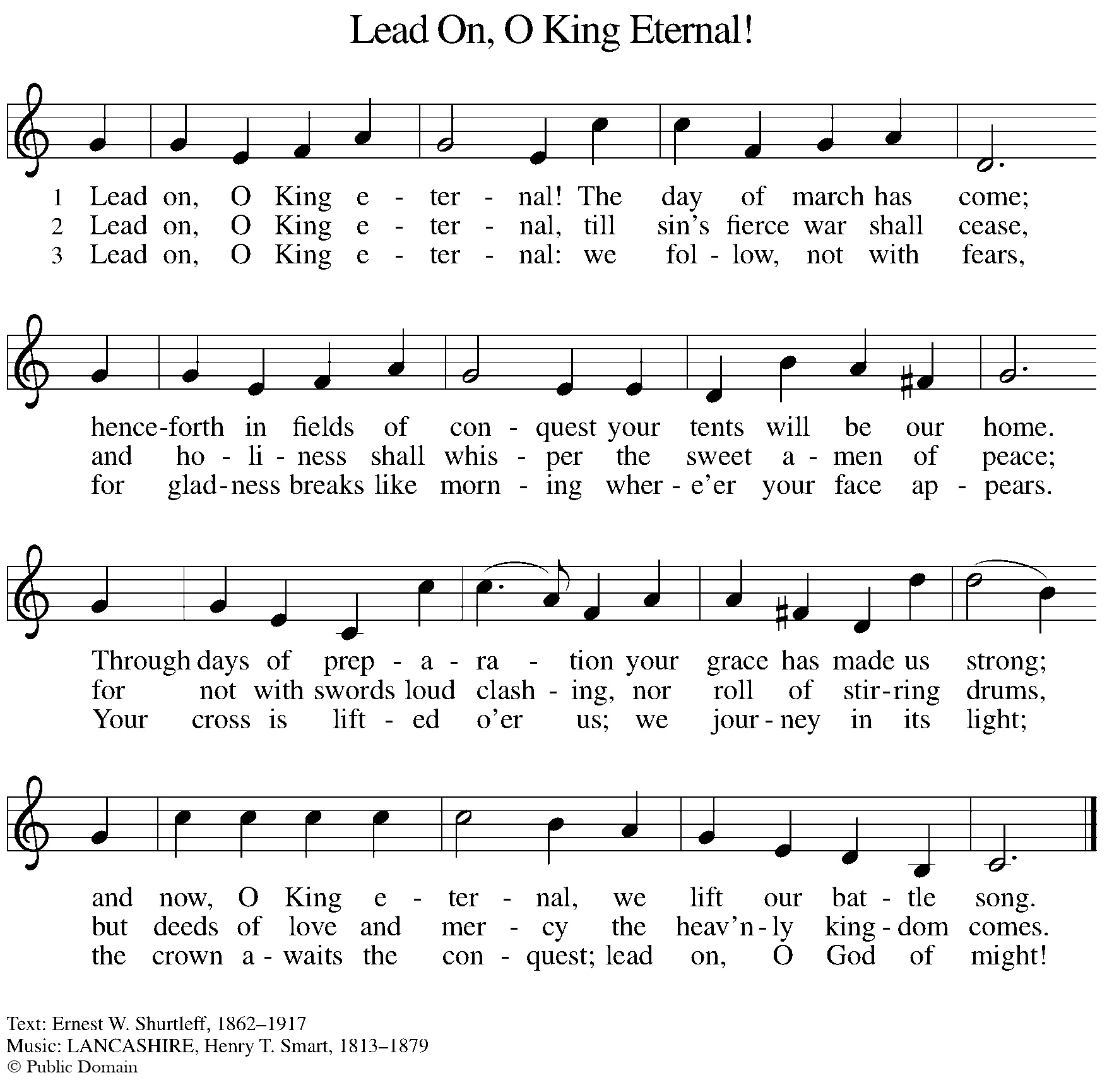 Lead on, O King Eternal