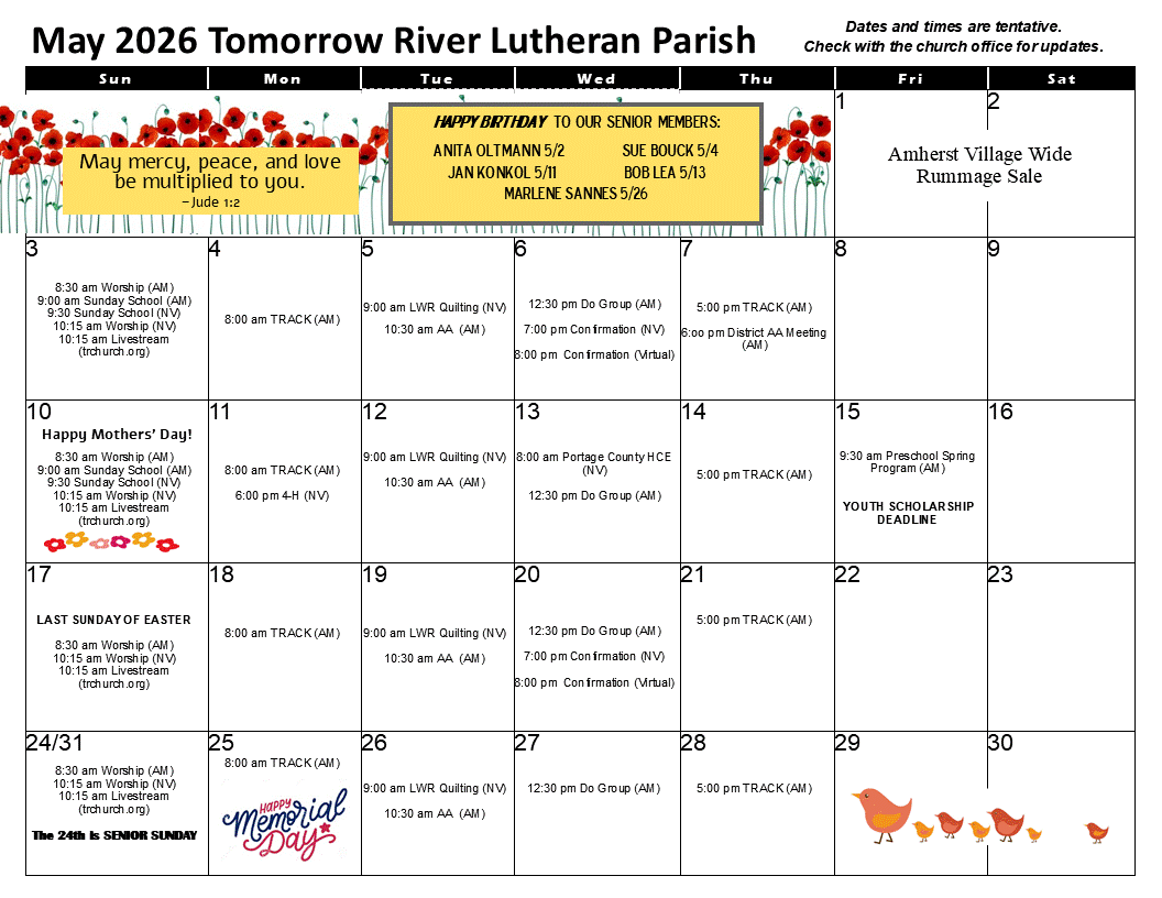 May 2026 Calendar
