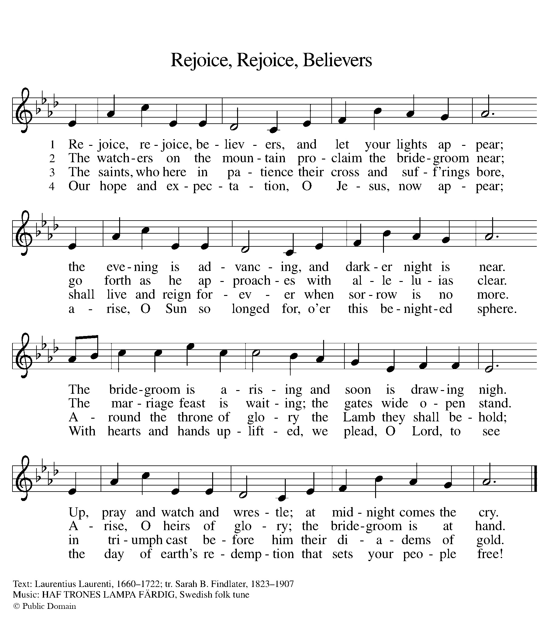 Rejoice, Rejoice, Believers