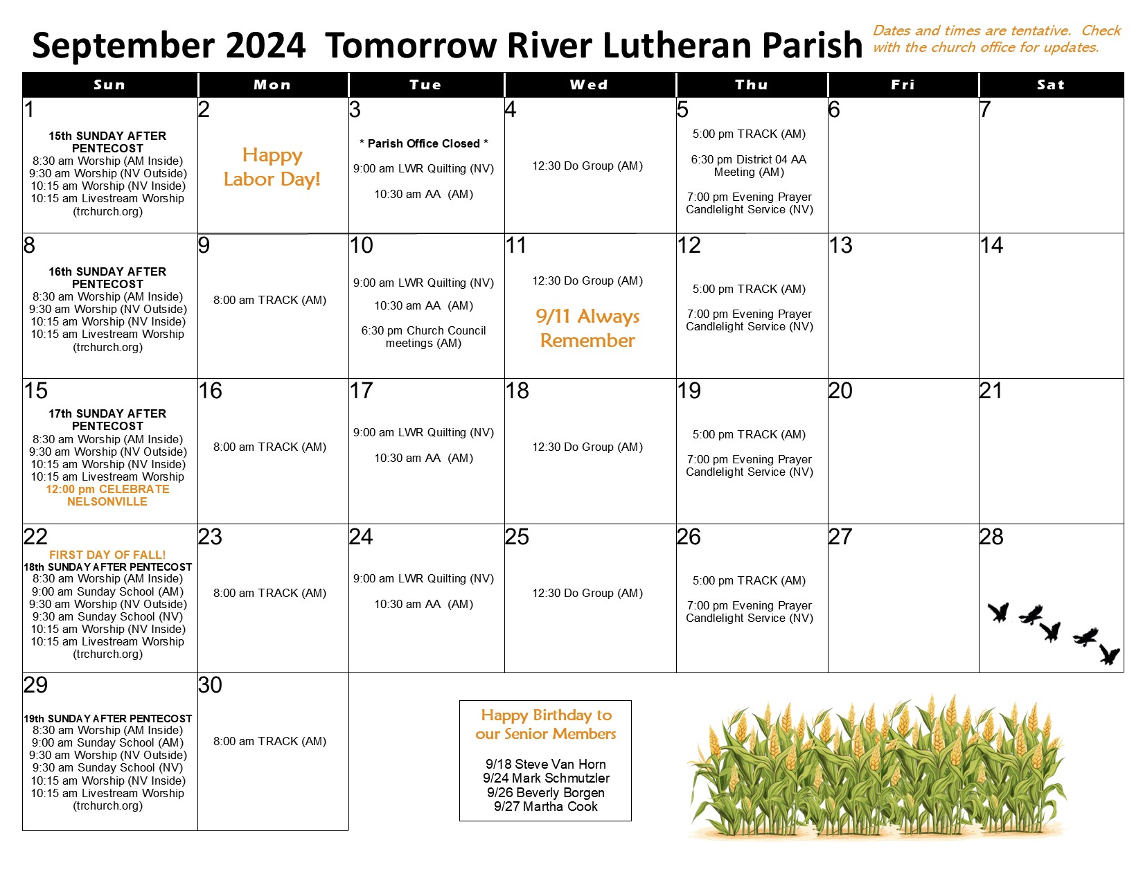 September 2024 Calendar