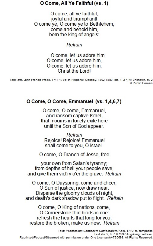 Christmas song lyrics